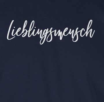 Shirtracer T-Shirt Lieblingsmensch Weiß Valentinstag Partner Liebe