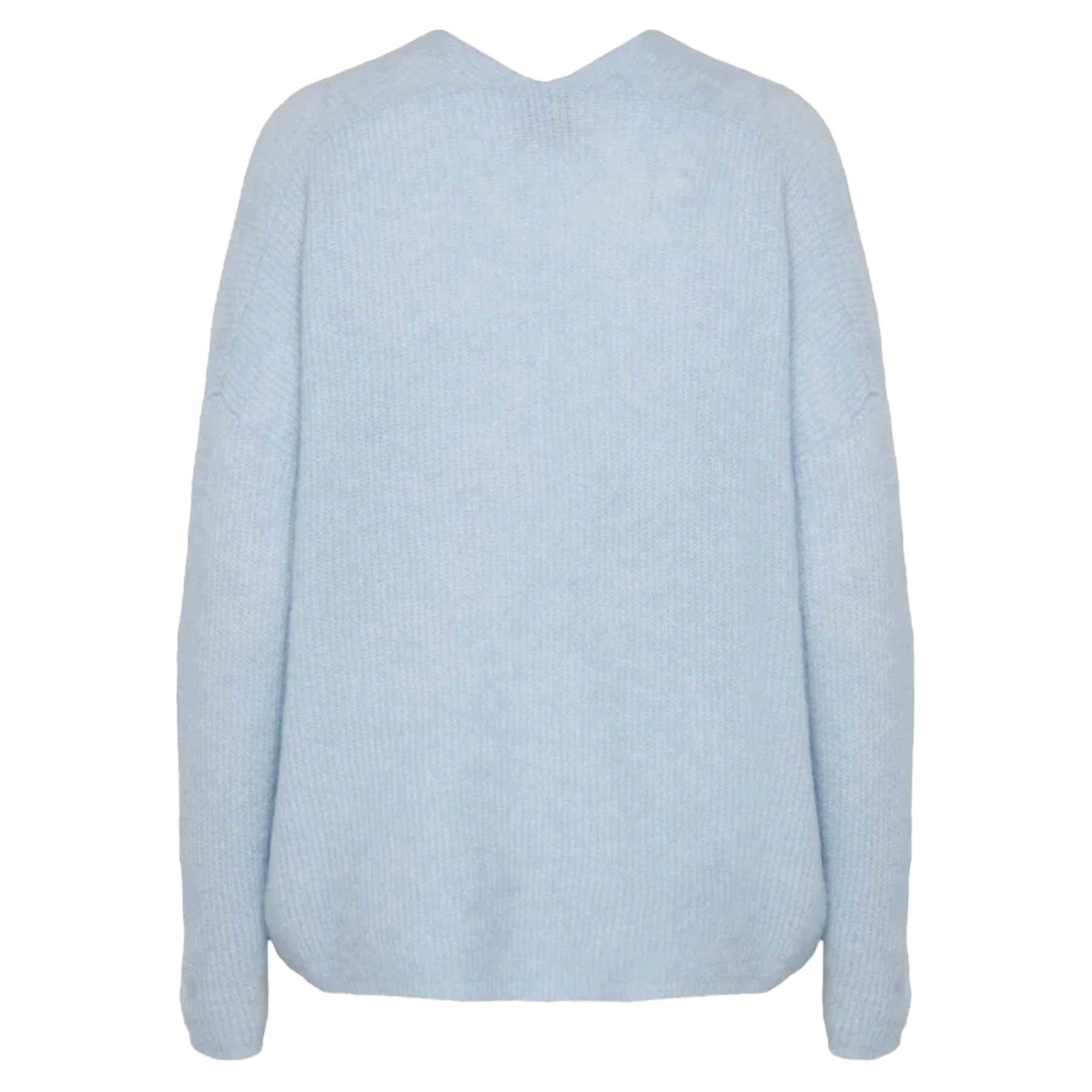 Mos Mosh Strickpullover MOS MOSH Pullover THORA mit Alpaka - Blau