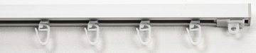 Gardinenschiene 160, GARESA, 1-läufig, Wunschmaßlänge, verschraubt, schlichte Aluminium-Innenlaufgarnitur, verlängerbar, Deckenmontage
