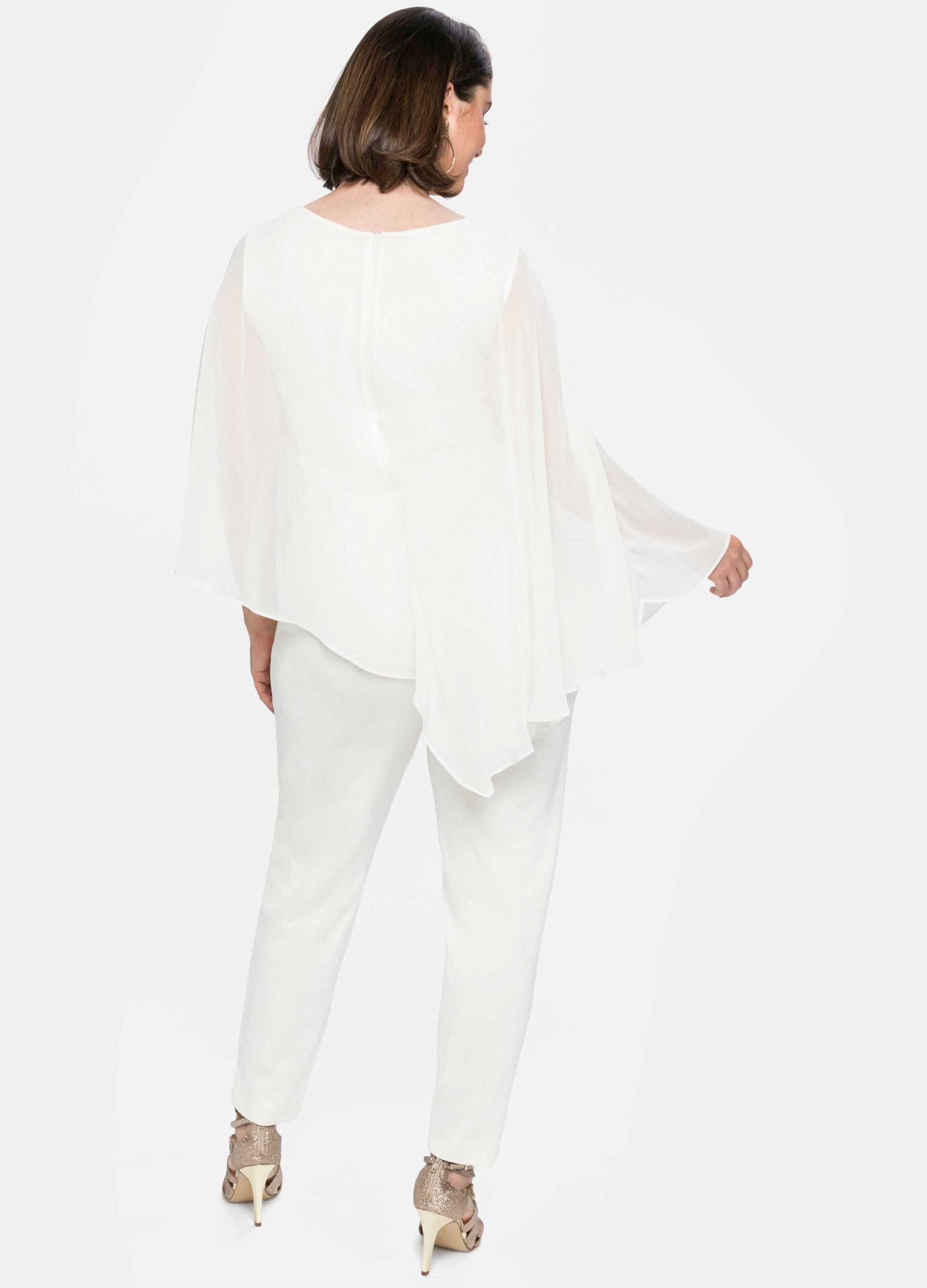 Sheego Jumpsuit Jumpsuit 3/4-Arm Innenbeinlänge ca. 68 cm