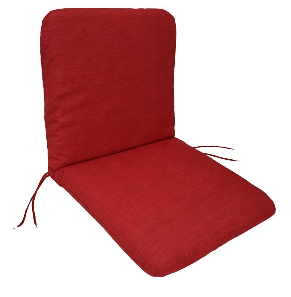 DEGAMO Sesselauflage TACOMA, (1 St), 45x88cm, rot unifarben