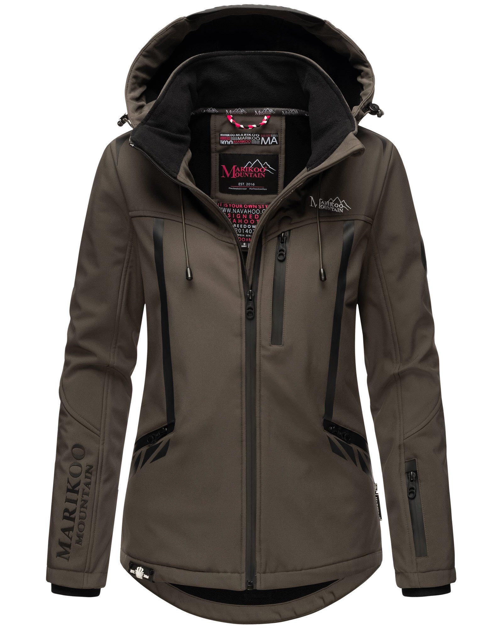 Marikoo Softshelljacke Mount-Cho-Oyu mit abnehmbarer Kapuze