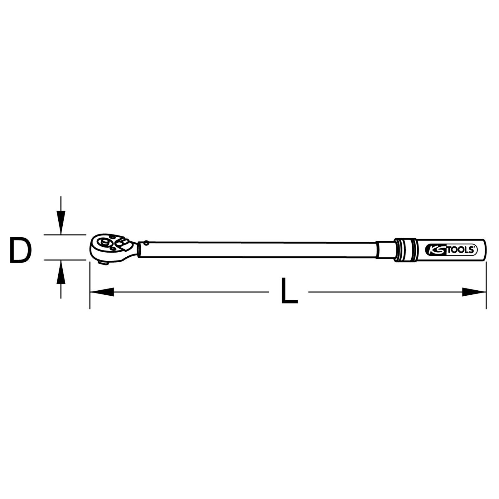 Thumbnail - KS Tools Drehmomentschlüssel KS TOOLS 1/2" Industrie Drehmomentschlüssel,umschaltbar 60 -...
