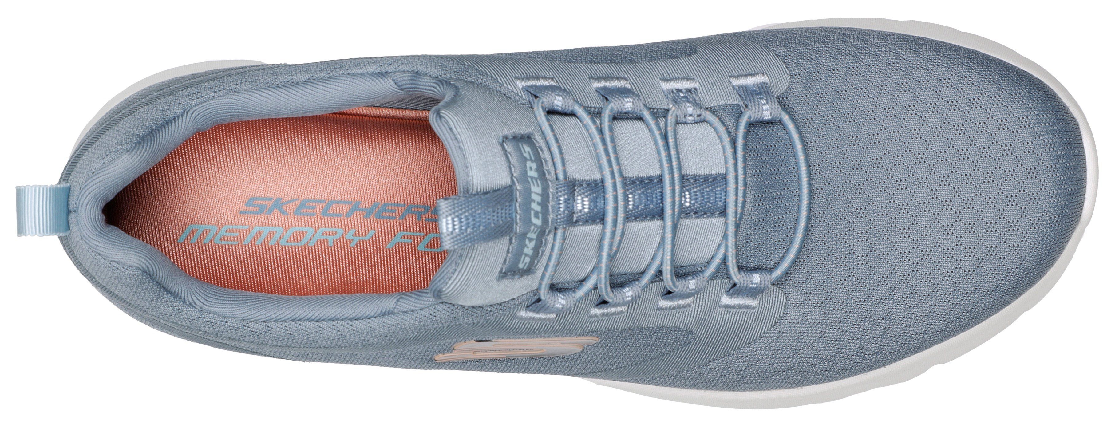 mit DYNAMIGHT Sneaker Skechers zwei Slip-On grau Anziehlaschen 2.0 praktischen