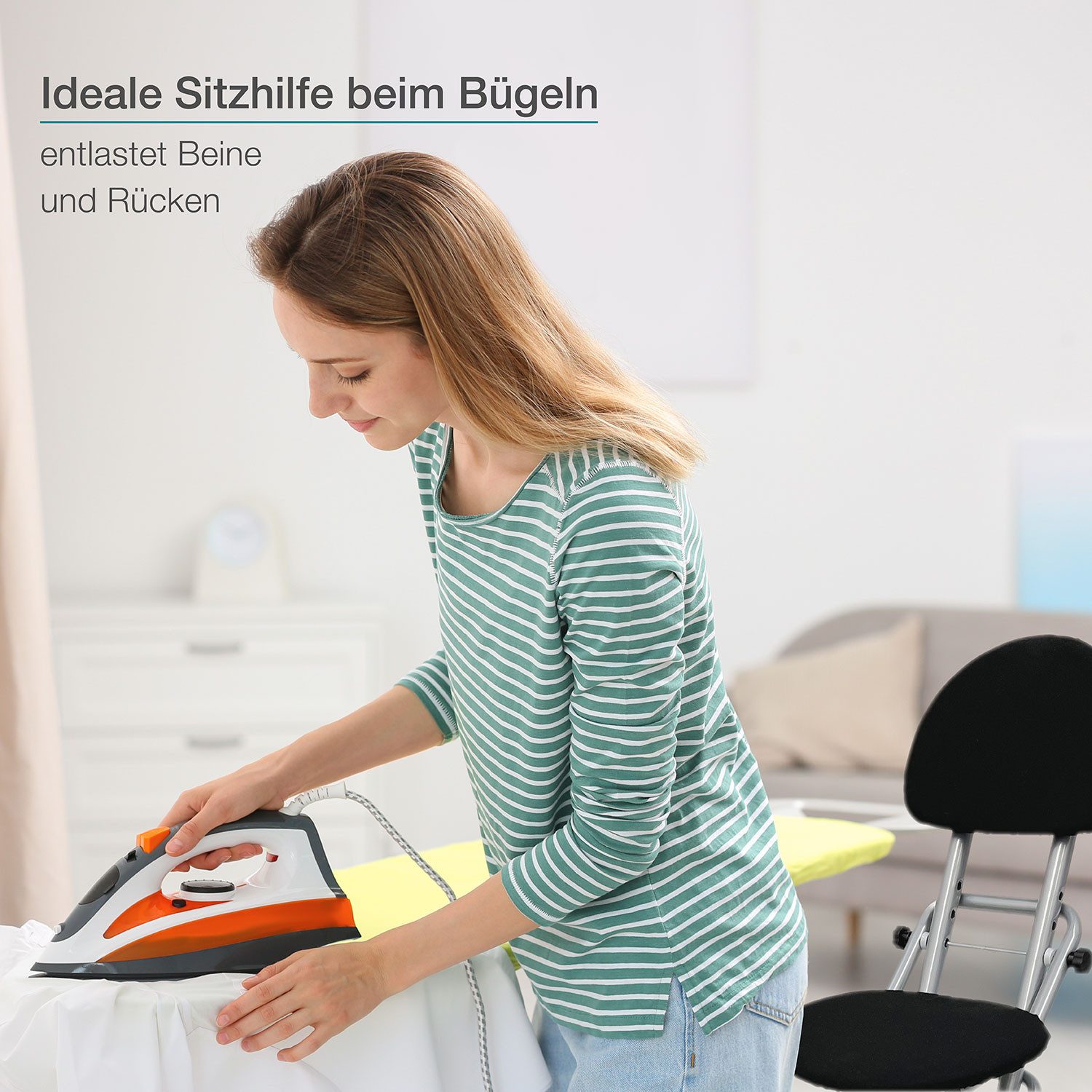 ELONEO Stehhilfe ELONEO Sitzhilfe/Bügelstehhilfe, mit Rückenkissen, günstig online kaufen