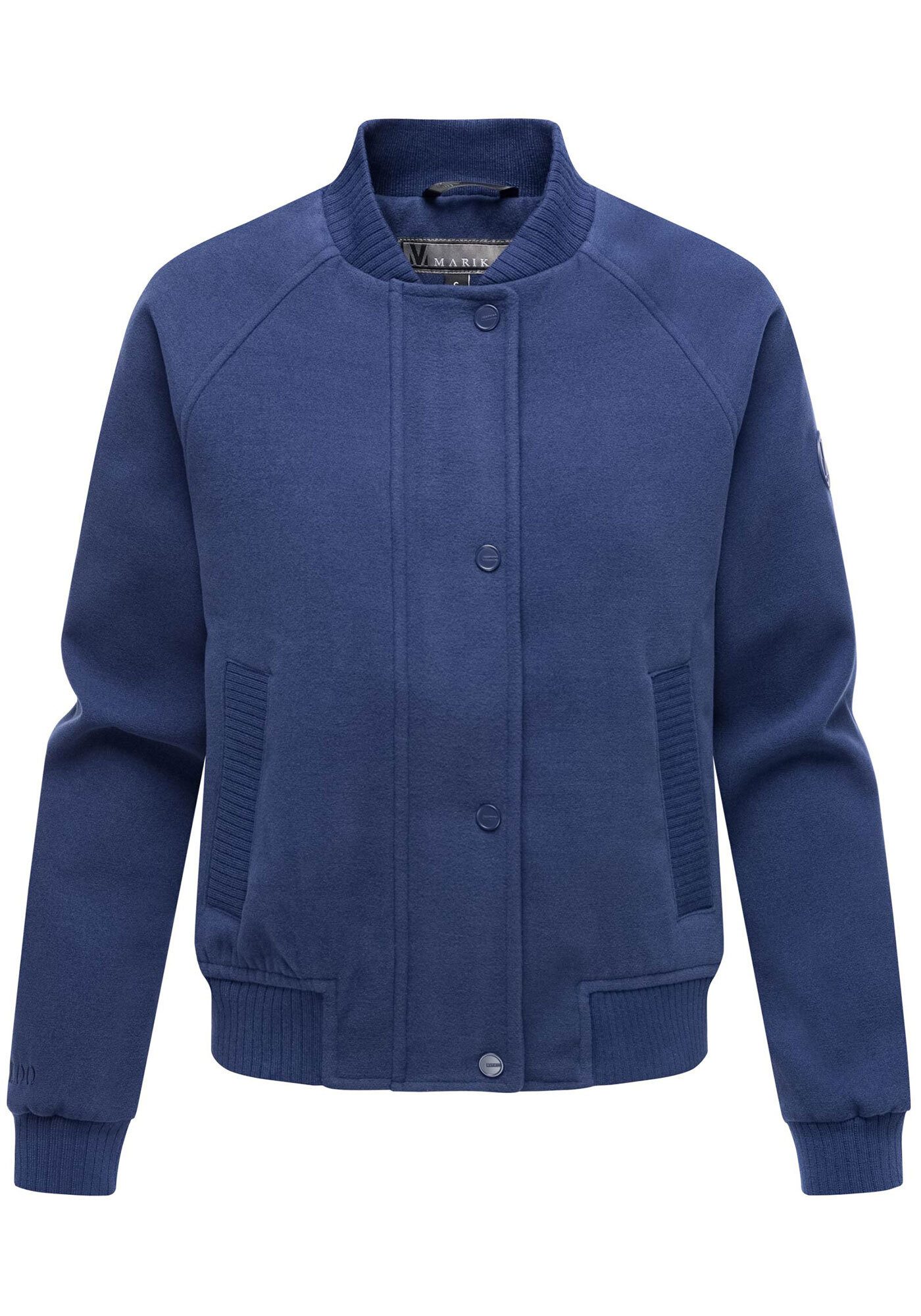 Marikoo Collegejacke Zunaa Modische Jacke im Collegejacken-Stil mit Rippbündchen und Raglanärmeln