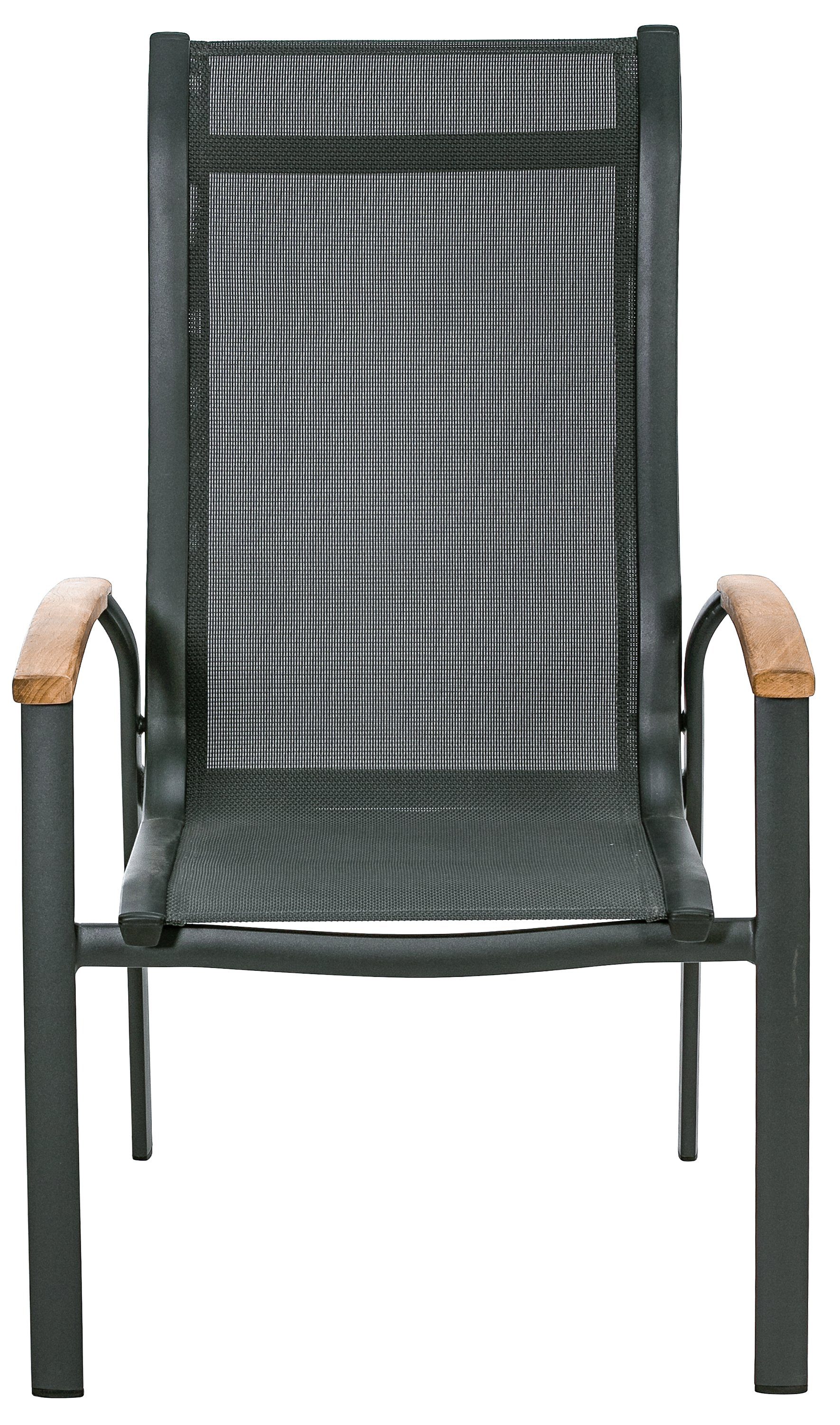 Dehner Gartenstuhl Stapelstuhl Chicago Wood, 108.5 x 66 x 75 cm, eleganter günstig online kaufen