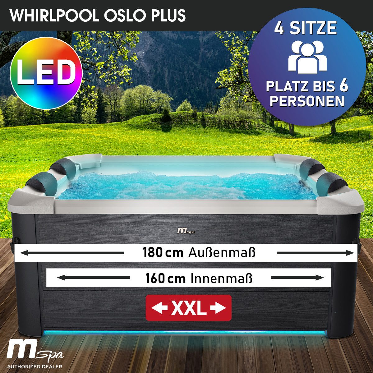 BRAST Whirlpool MSpa Oslo Plus XXL günstig online kaufen