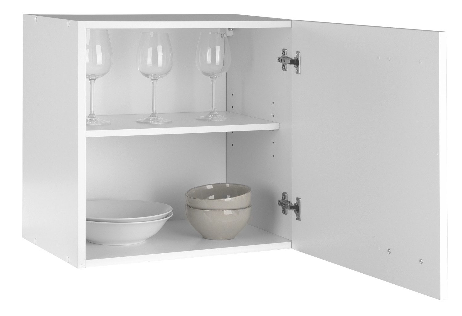 Hängeschrank Küchenschrank TOP, Weiß matt, 1 Tür, B 60 cm, H 53 cm, Boden 5 günstig online kaufen