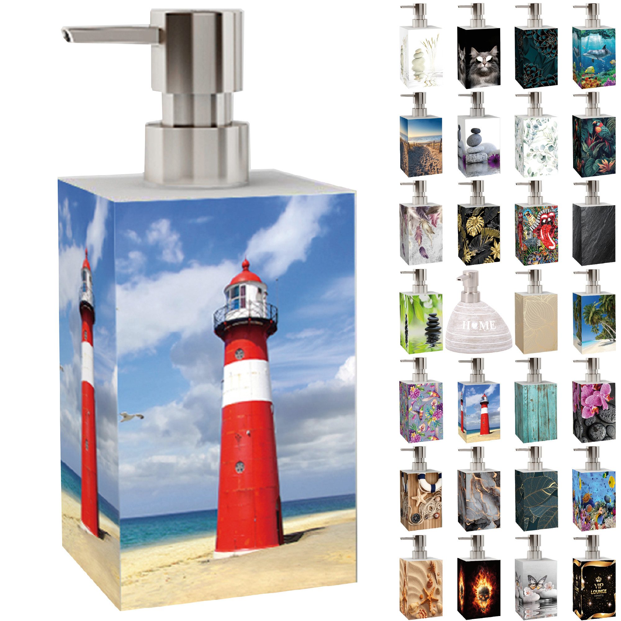 Sanilo Seifenspender mit Motiv, viele schöne Desinfektionsspender zur Auswahl, modernes & stylisches Design, stabile Pumpe, hochwertig