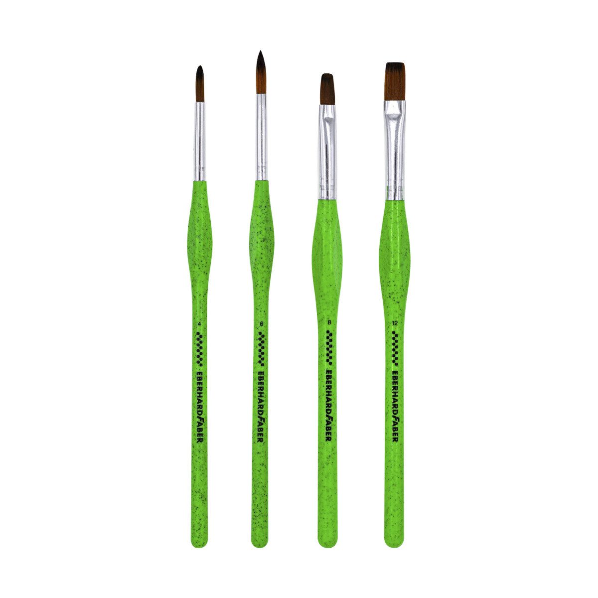 Eberhard Faber Flachpinsel EBERHARD FABER Set Synthetik Green Winner Rundpinsel/Flachpinsel Größe