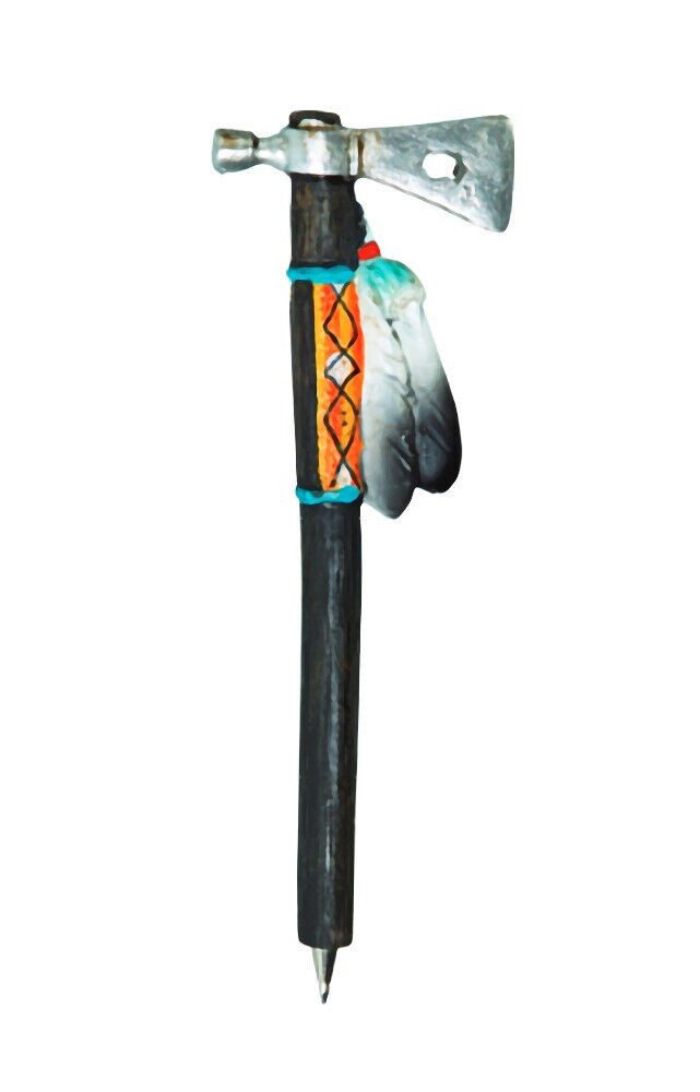 Kugelschreiber Tomahawk Western-Kugelschreiber mit Federn