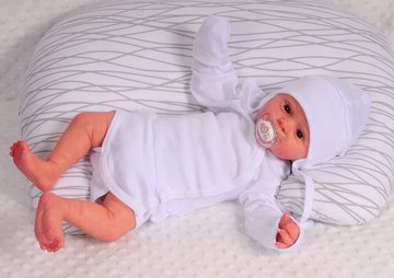 La Bortini Wickelbody Erstausstattung Baby Anzug 3Tlg Body Mütze Hose Weiß 44 50 56 62 68