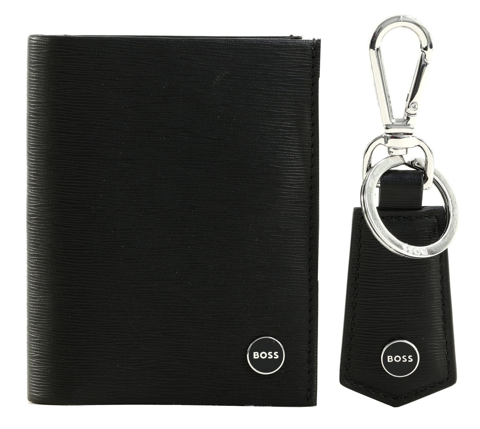 BOSS Kartenetui Gift Set Bifold Wallet / Keyring (Set, 2-tlg), aus echtem Rindsleder