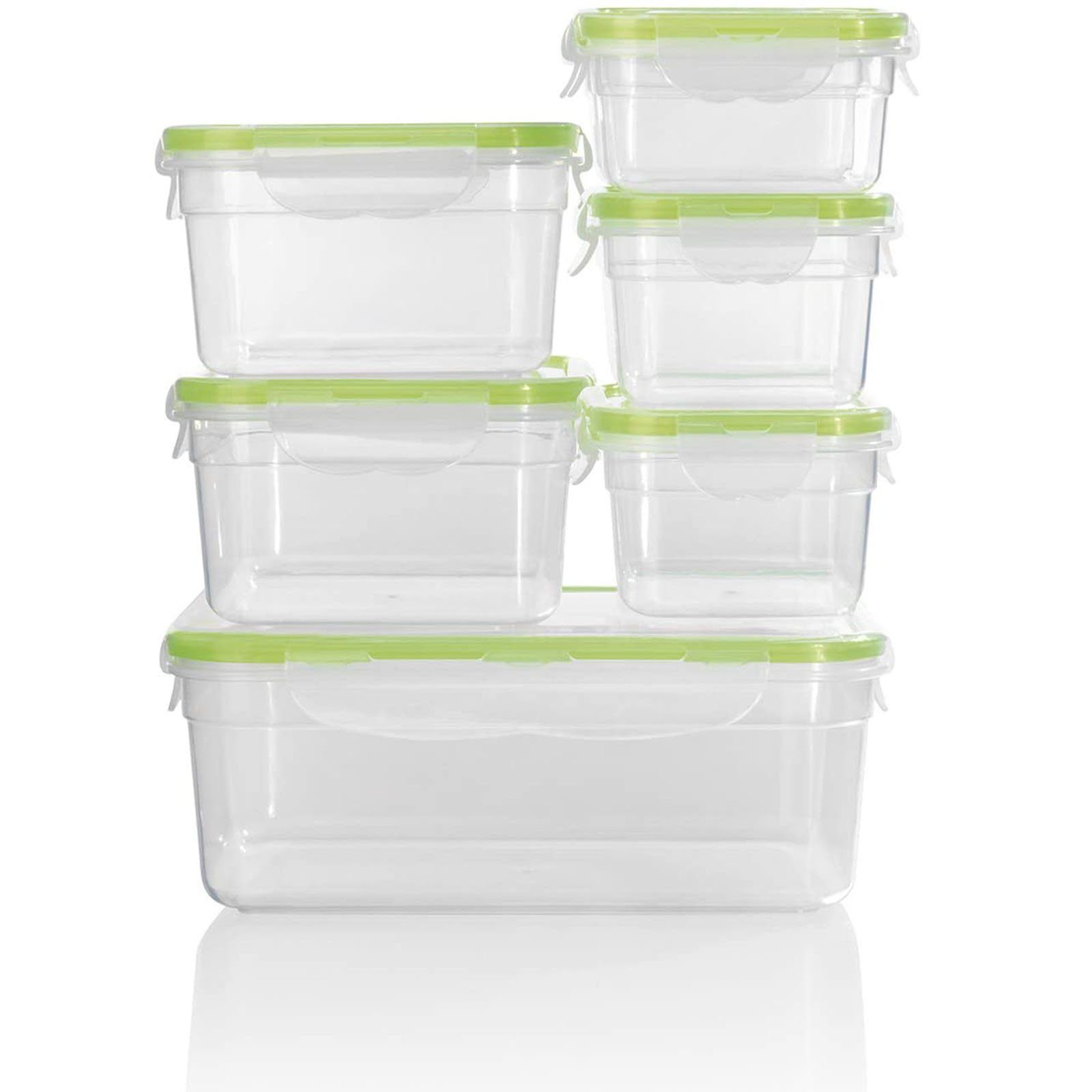 GOURMETmaxx Frischhaltedose 14 Brotdose, (14-tlg), Lunchbox Kunststoff, Klar Set Frischhaltedosen Gefrierdosen tlg. Klick-it