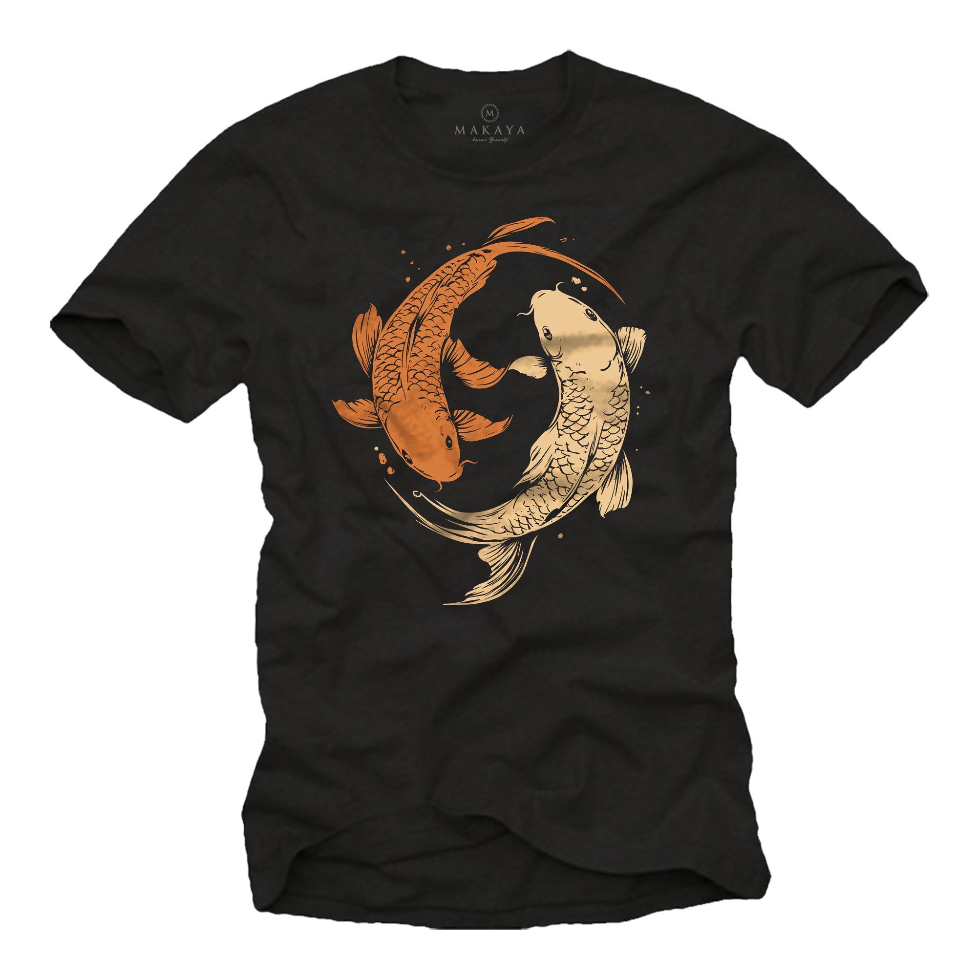 MAKAYA T-Shirt mit Yoga Motiv Yin günstig online kaufen