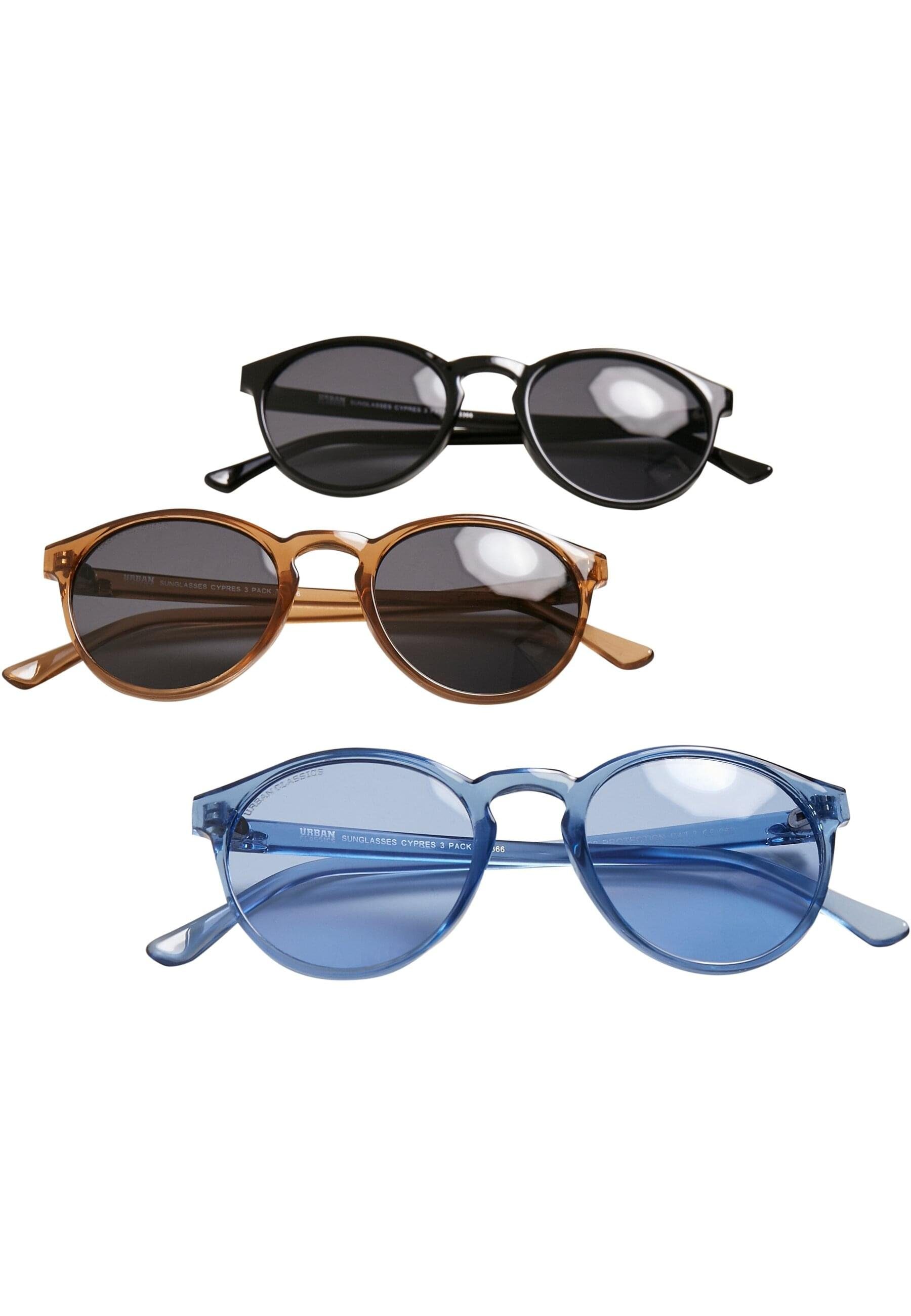 URBAN Sunglasses Cypress Sonnenbrille 3-Pack Unisex CLASSICS black+brown+blue