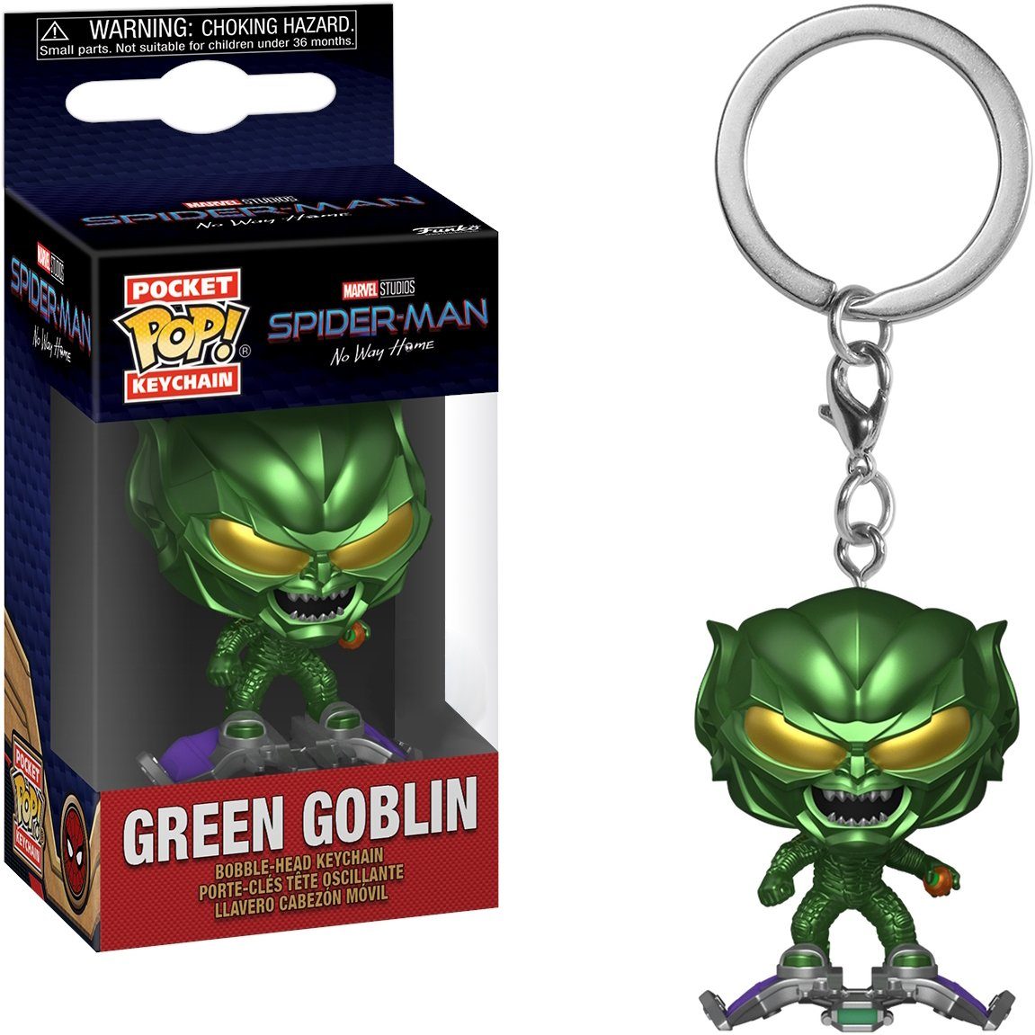 Funko Schlüsselanhänger Spider-Man No Way Home - Green Goblin Pocket POP!