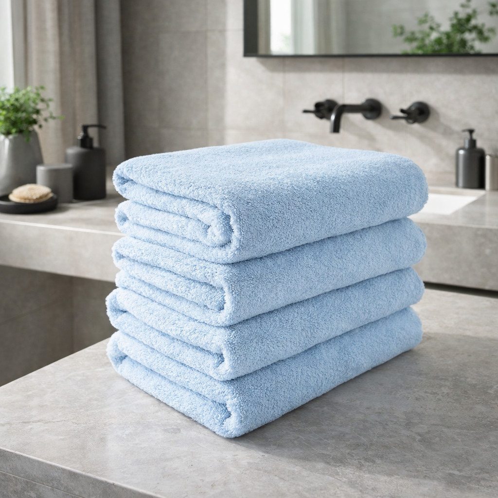 MatratzenL.A.B® Handtuch Set Gomez 500 g/m² Blauer Schwan®, 100% Baumwolle (1er oder 5er Set) – Bild 5 von 5
