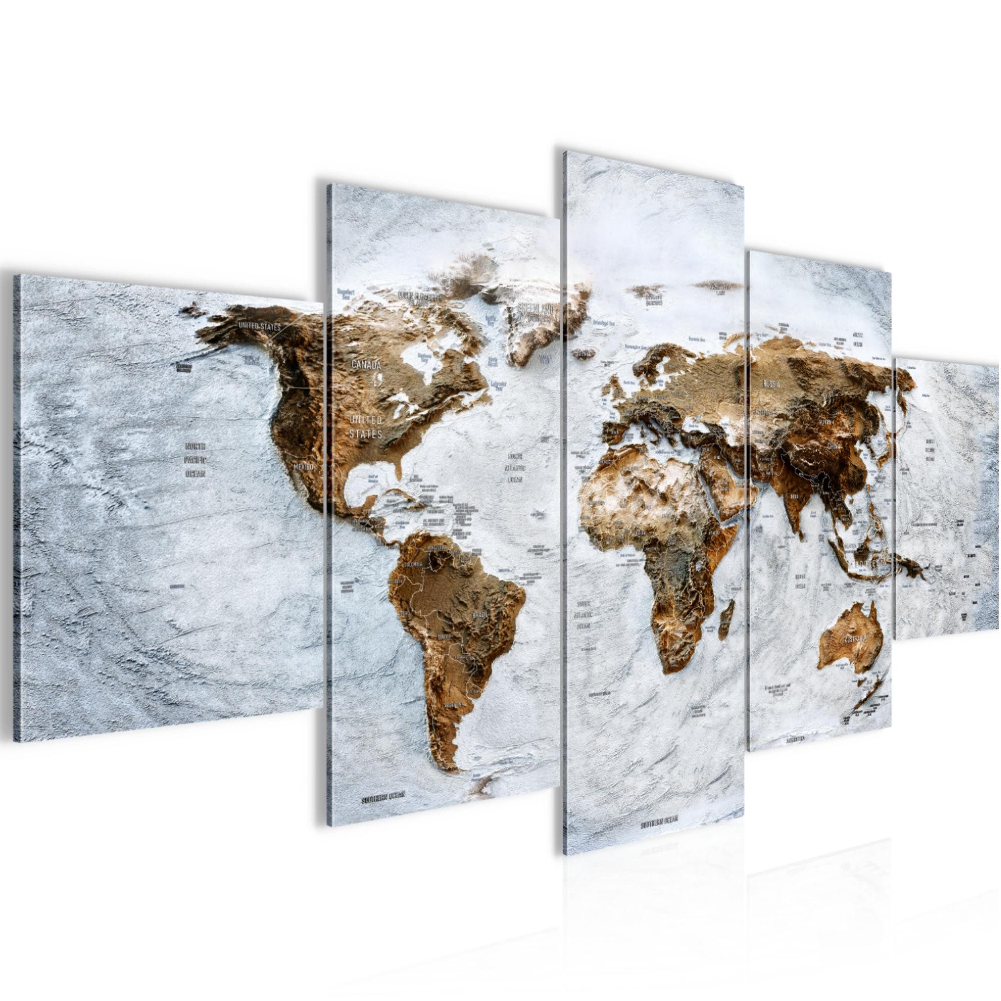 Runa Art Wandbild Bilder Wanddekoration Design Relief Braun Beige 056351a, 200L x 100B cm