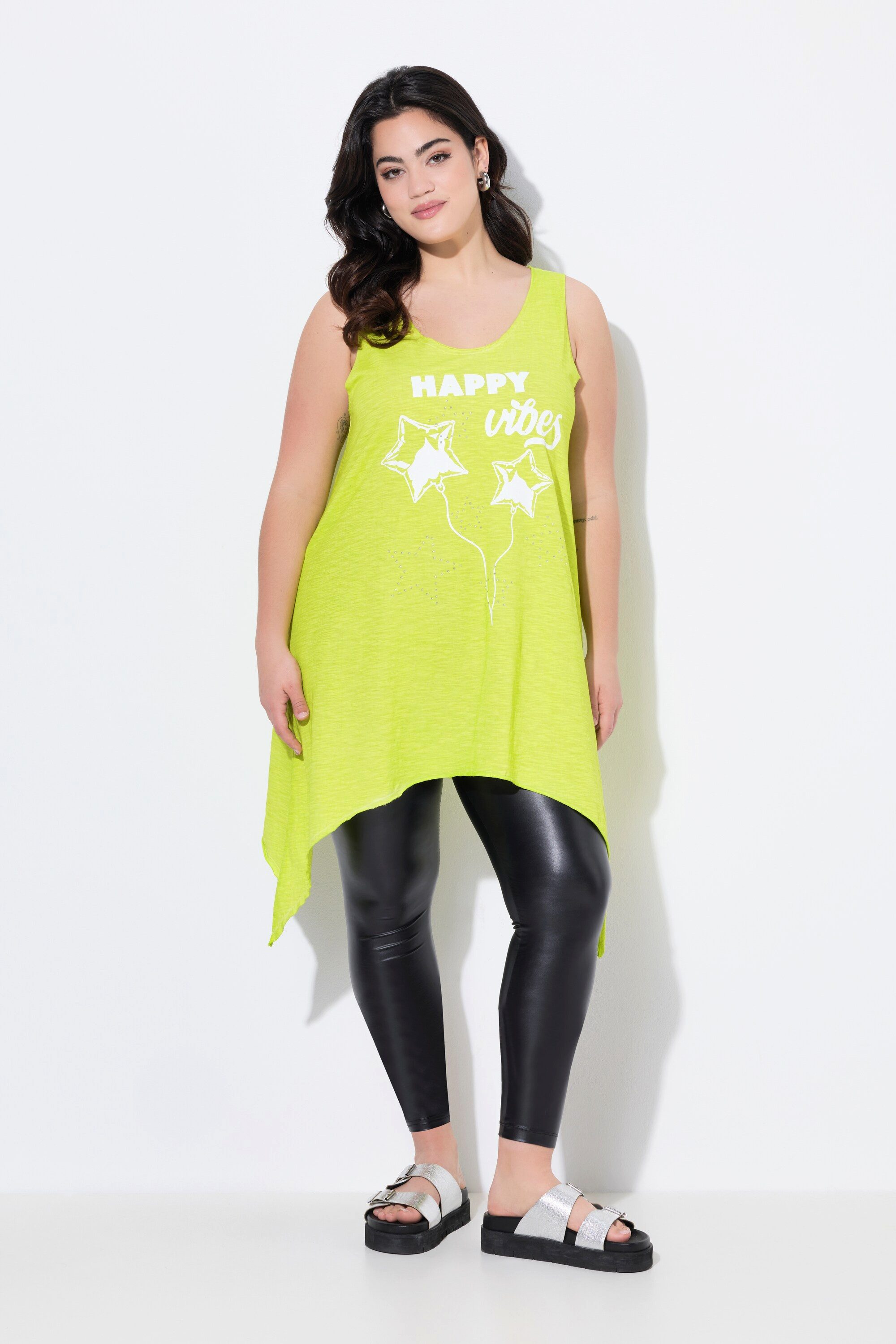 Angel of Style Longtop Top A-Linie Schriftzug Glitzer-Sternchen günstig online kaufen