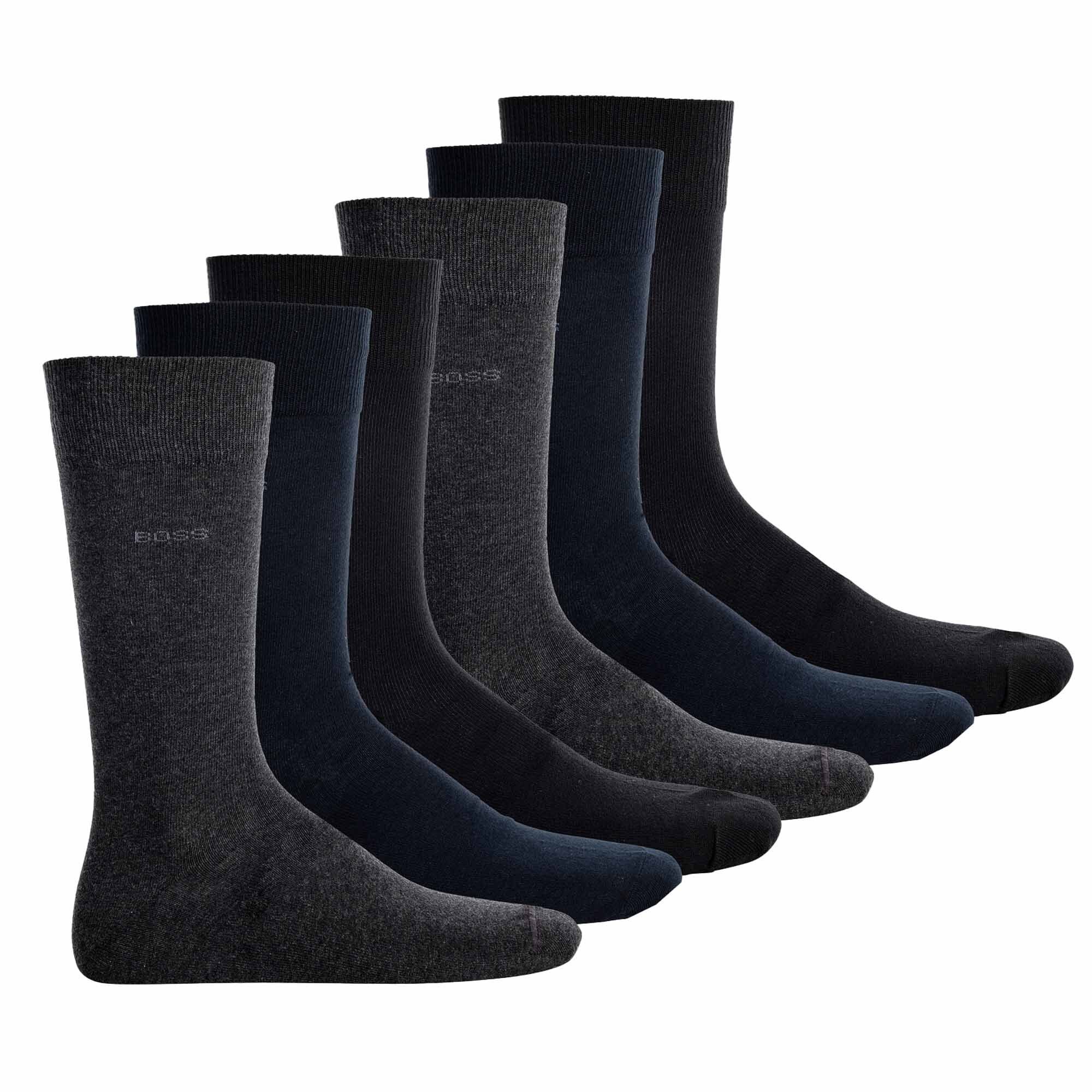 BOSS Kurzsocken Herren Socken, 6er Pack - Finest Soft Cotton Mehrfarbig