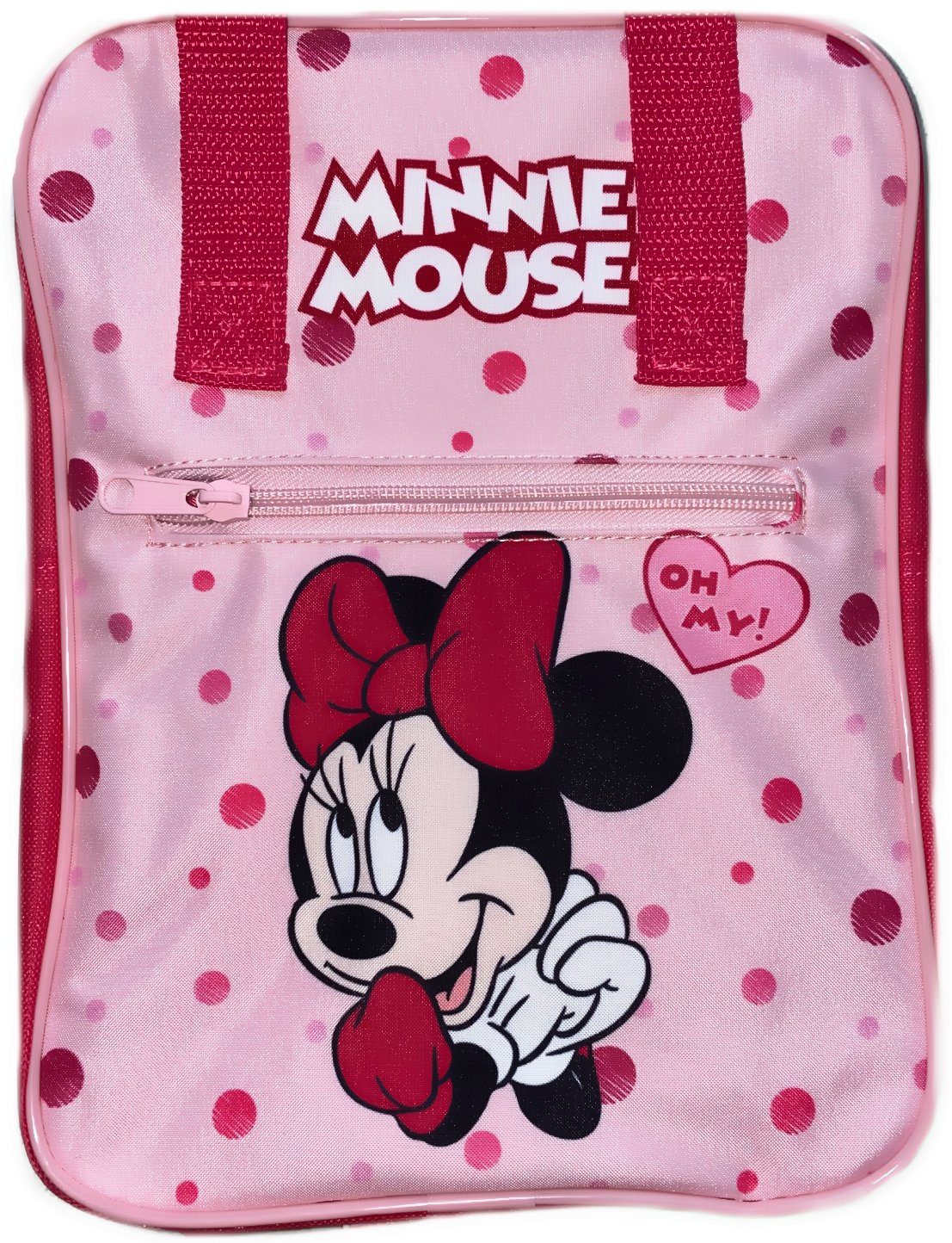 Disney Minnie Mouse Kinderrucksack Minnie Mouse kleiner Madchenrucksack Pink Kinder Rucksack fur Kita Schule Sport Kindergarten Madchen Tasche zum aufhangen am Haken. Beutel 21x27cm