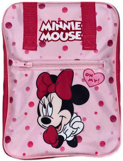 Disney Minnie Mouse Kinderrucksack Minnie Mouse kleiner Mädchenrucksack Pink Kinder Rucksack für Kita, Schule, Sport, Kindergarten Mädchen Tasche zum aufhängen am Haken. Beutel 21x27cm