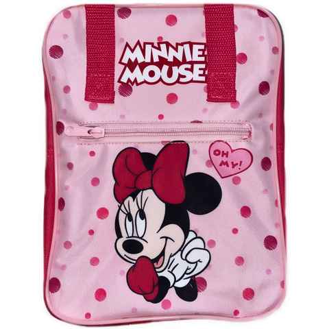Disney Minnie Mouse Kinderrucksack Minnie Mouse kleiner Mädchenrucksack Pink Kinder Rucksack für Kita, Schule, Sport, Kindergarten Mädchen Tasche zum aufhängen am Haken. Beutel 21x27cm