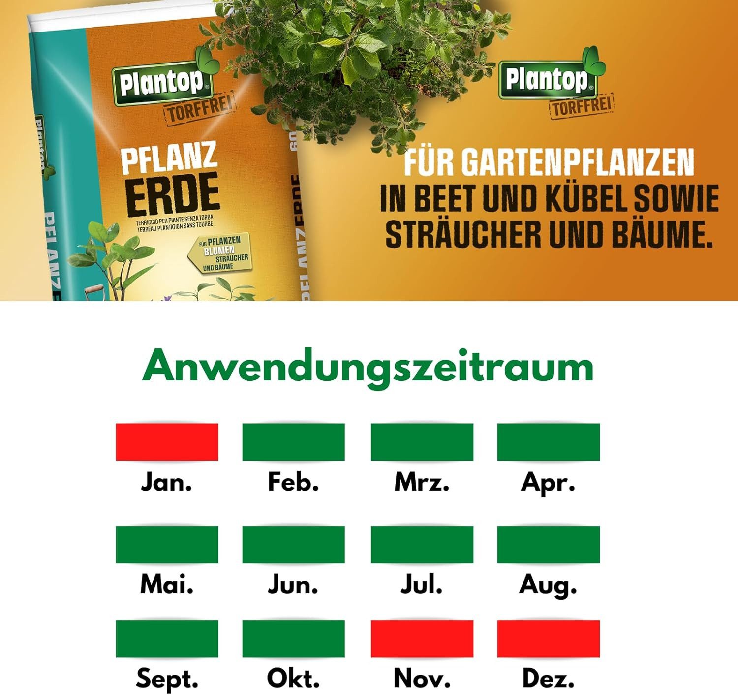 Plantop Blumenerde Plantop Pflanzerde torffrei 60 L