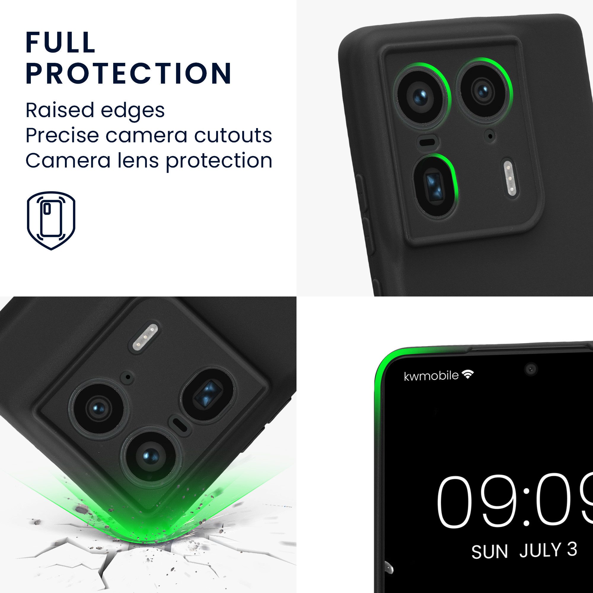 kwmobile Handyhülle Handyhülle für Motorola Edge 50 Ultra Hülle, Weiches Handy Silikon Case - Schutzhülle Cover