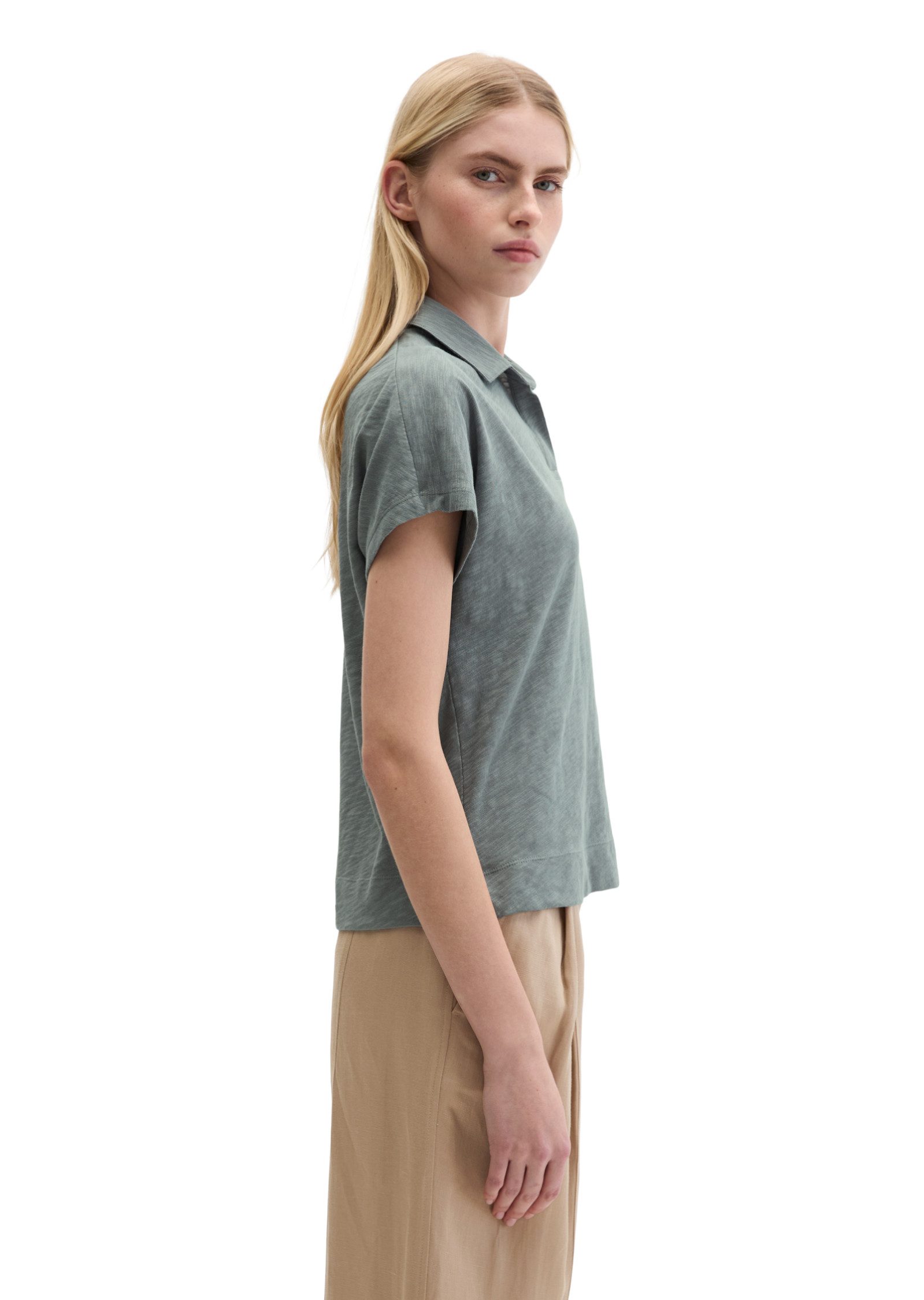 Marc O'Polo Poloshirt aus Slub Jersey – Bild 2 von 5