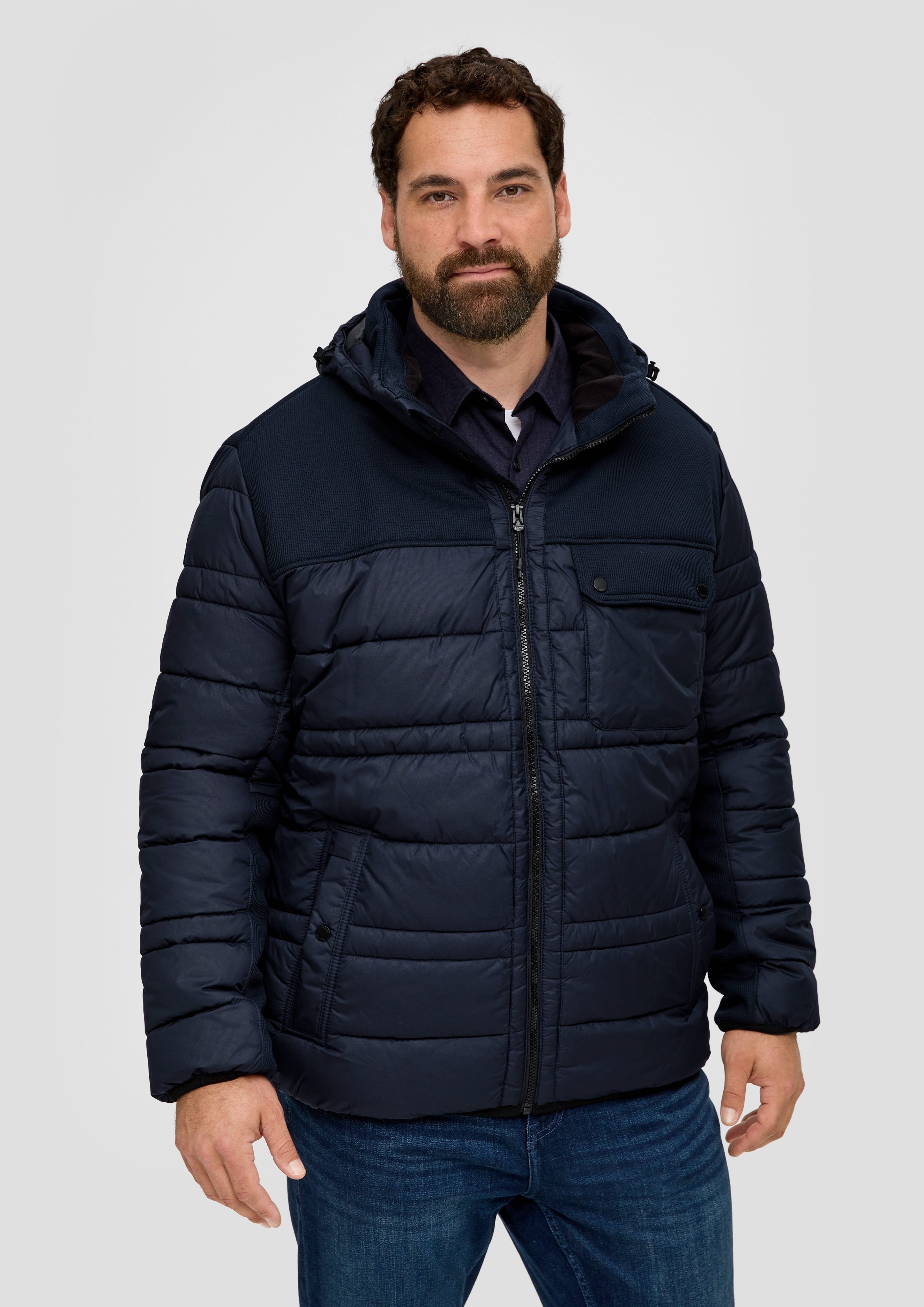 s.Oliver Outdoorjacke Steppjacke im Fabricmix