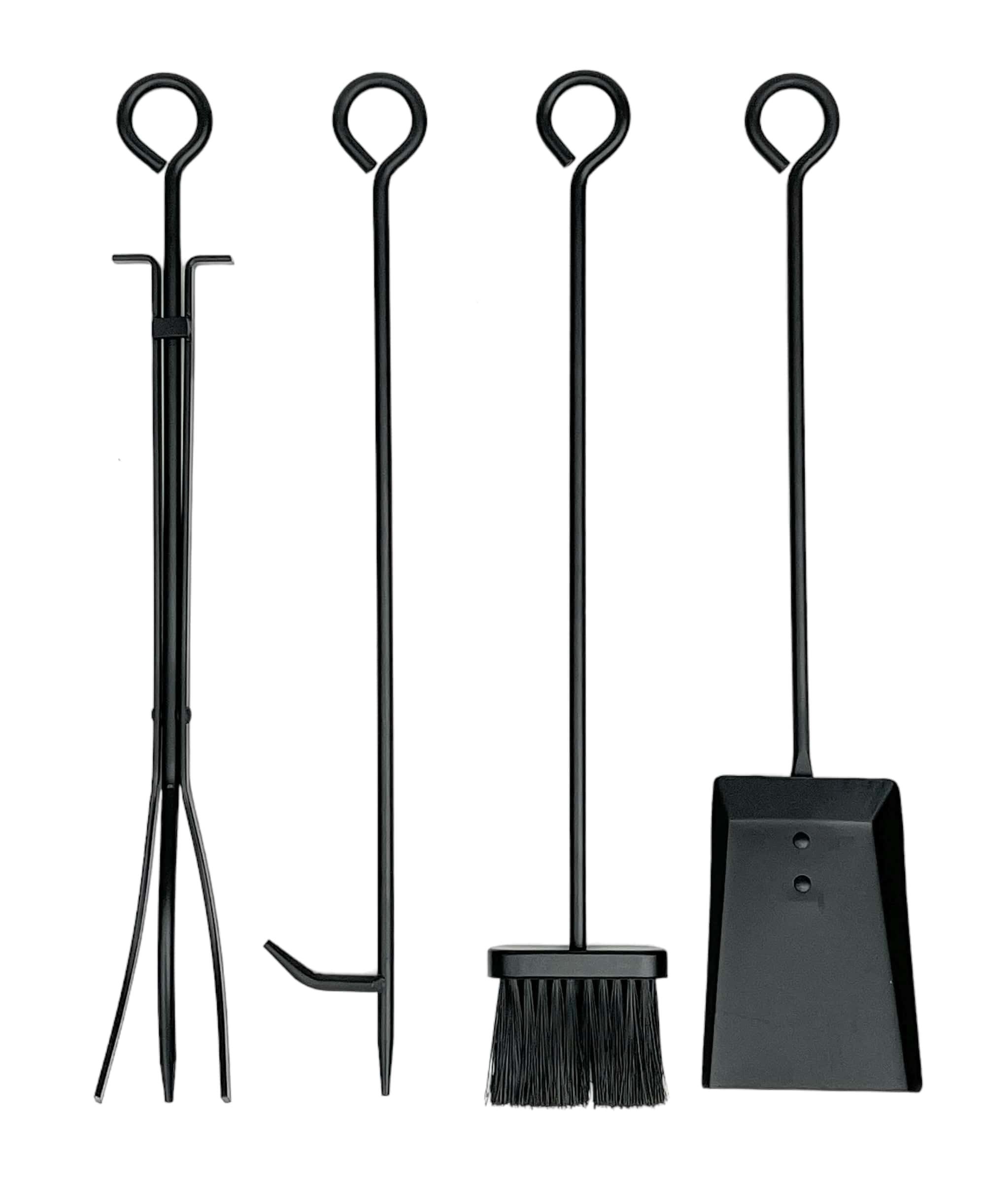 DanDiBo Kaminholzregal Metall Schwarz 72 cm mit Kaminbesteck Kaminholzständer – Bild 5 von 5