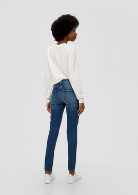 QS Stoffhose Sadie Jeans / Skinny Fit / Mid Rise / Skinny Leg / Baumwollstretch Label-Patch