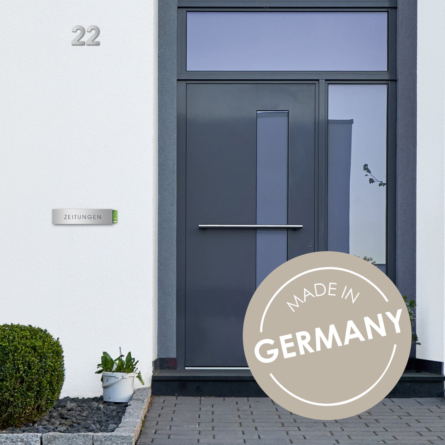 MOCAVI Zeitungsrolle Zeitungsfach ZF1 Edelstahl Zeitungen