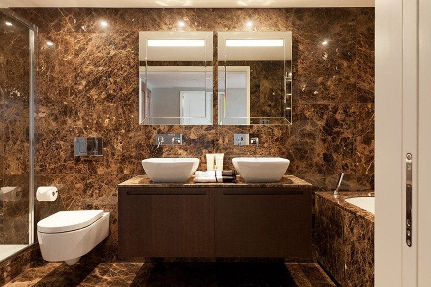 Xlmoebel Bodenfliese Marmor Naturstein Bodenbelag 28 m² Bad & Dusche 30x30 cm, Marmor, Dark Emberado, Marmor Dark EmPerado 30 x 30cm 28m², Hergestellt in Europa