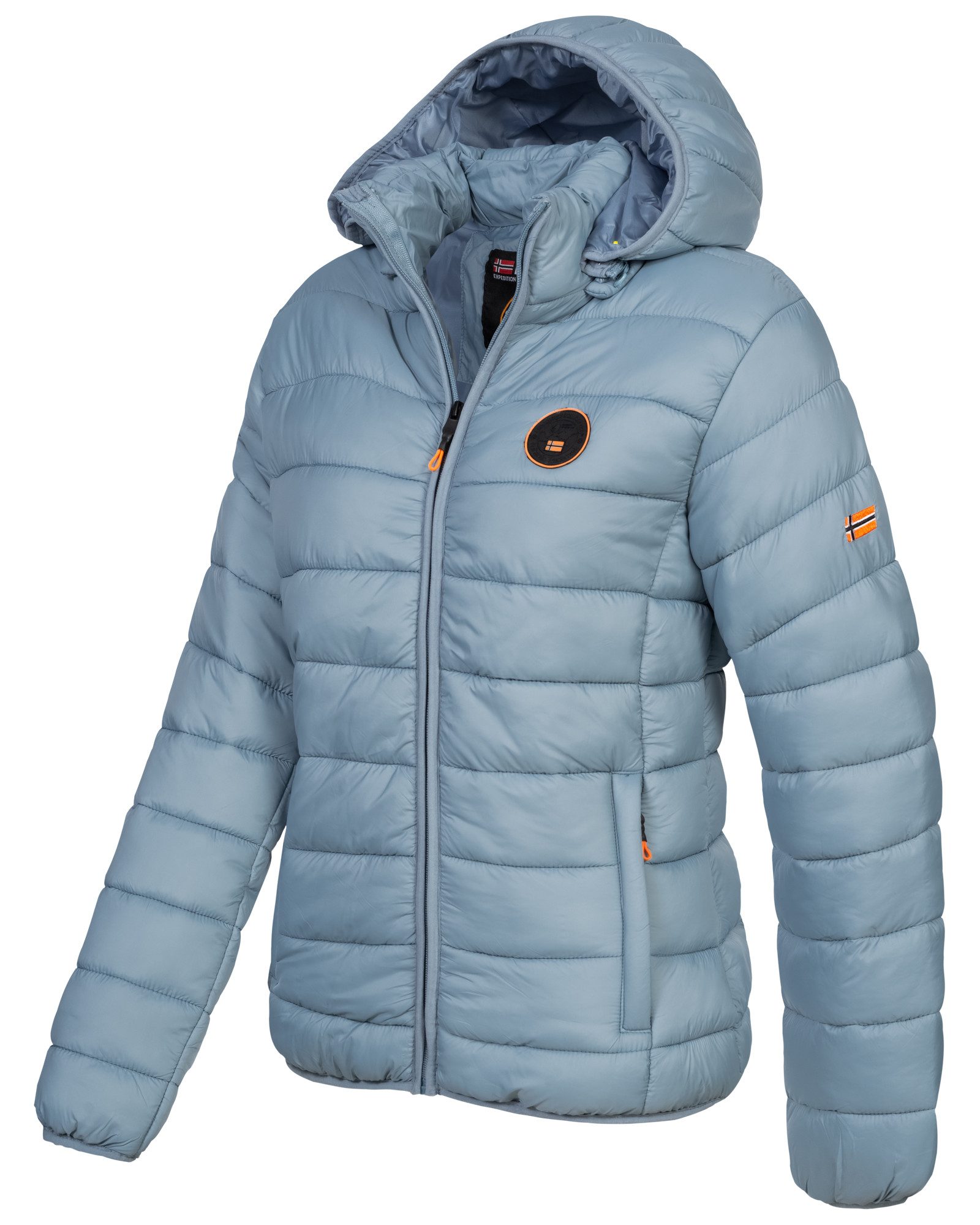 Geographical Norway Steppjacke Damen Herbst Winter jacke Stepp Outdoor leicht Kapuzenjacke Übergangs – Bild 4 von 5