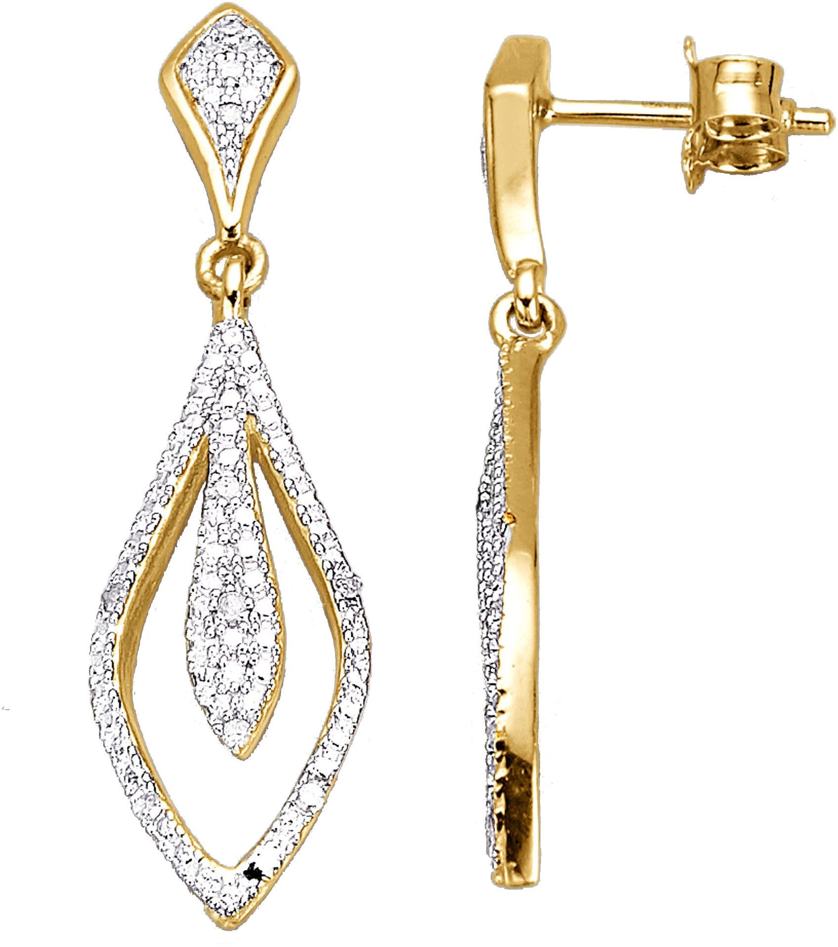 Paar Ohrhänger Schmuck Geschenk Silber 925 Ohrschmuck Ohrringe Statement Navette