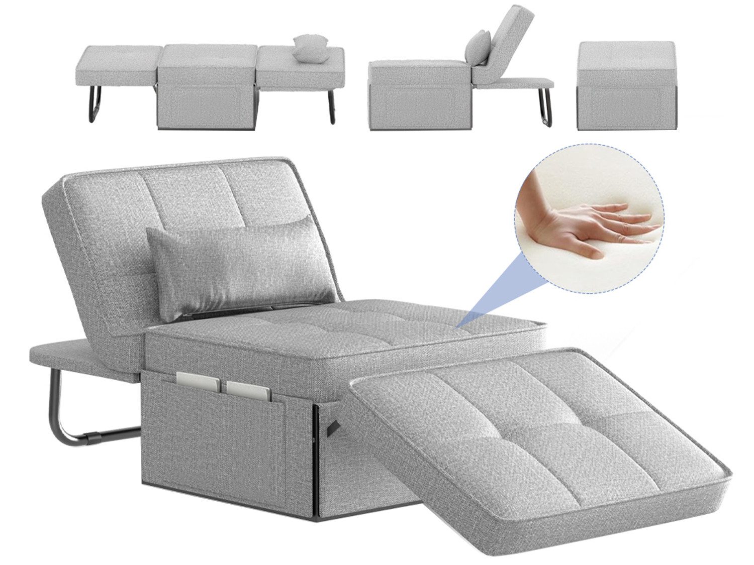 Mihtrov Schlafsofa 4-in-1 Sofa mit Schlaffunktion, günstig online kaufen
