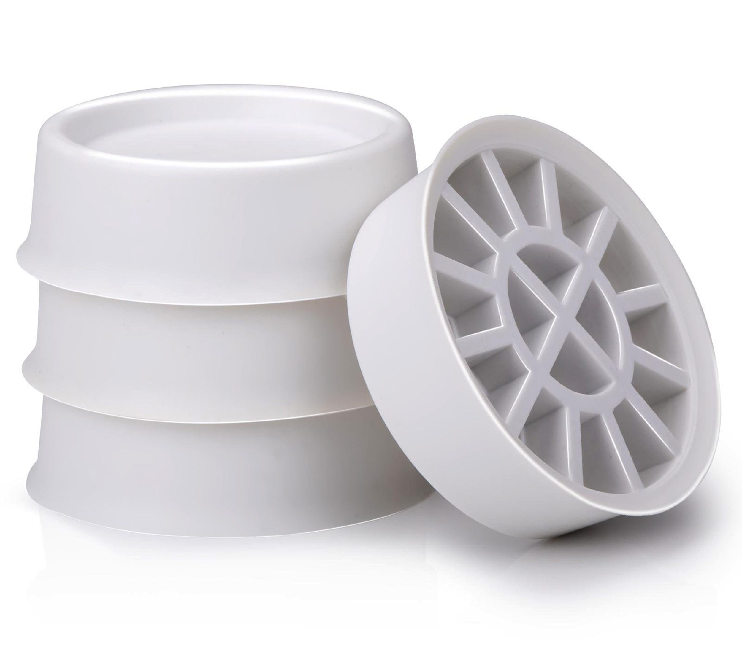 Alpina Vibrationsdämpfer 4x VIBRATIONSDÄMPFER für Waschmaschine Trockner 4,5x2cm Weiss 19, (4-St), Schwingungsdämpfer Anti-Vibration Gummifüße Dämpfer