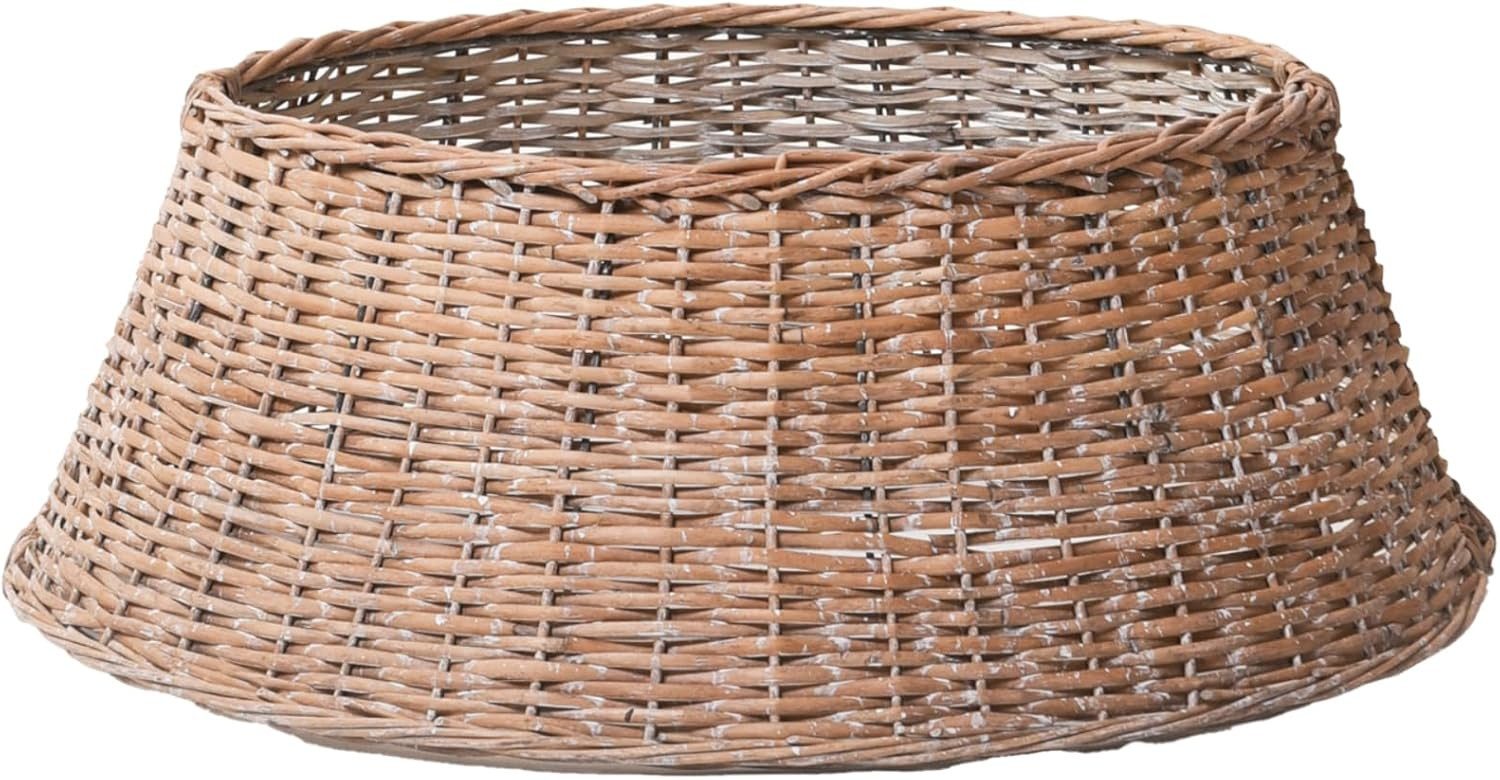 VIVANNO Weihnachtsbaumdecke Rattan OSLONA Konisch - Natur Geflochten (1-tlg), 70x70x25 cm