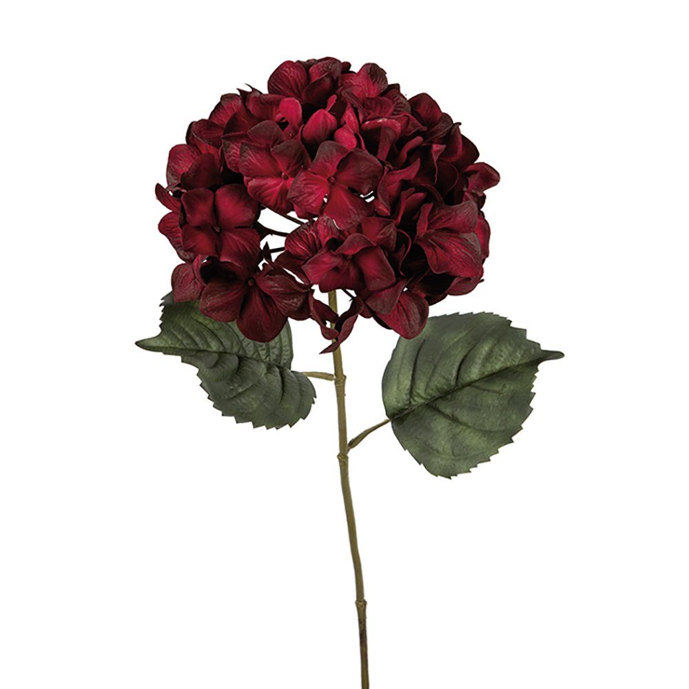 Kunstpflanze FINK Kunstblume Hortensie - dunkelrot - H. 68cm, Fink