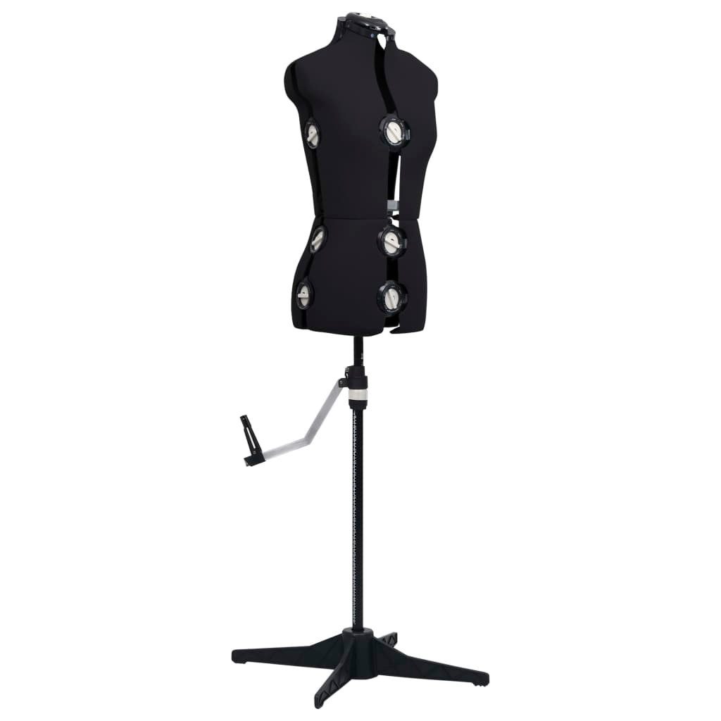 vidaXL Schneiderpuppe Schneiderpuppe Verstellbar Weiblich Schwarz S Größe 33-40 – Bild 2 von 5