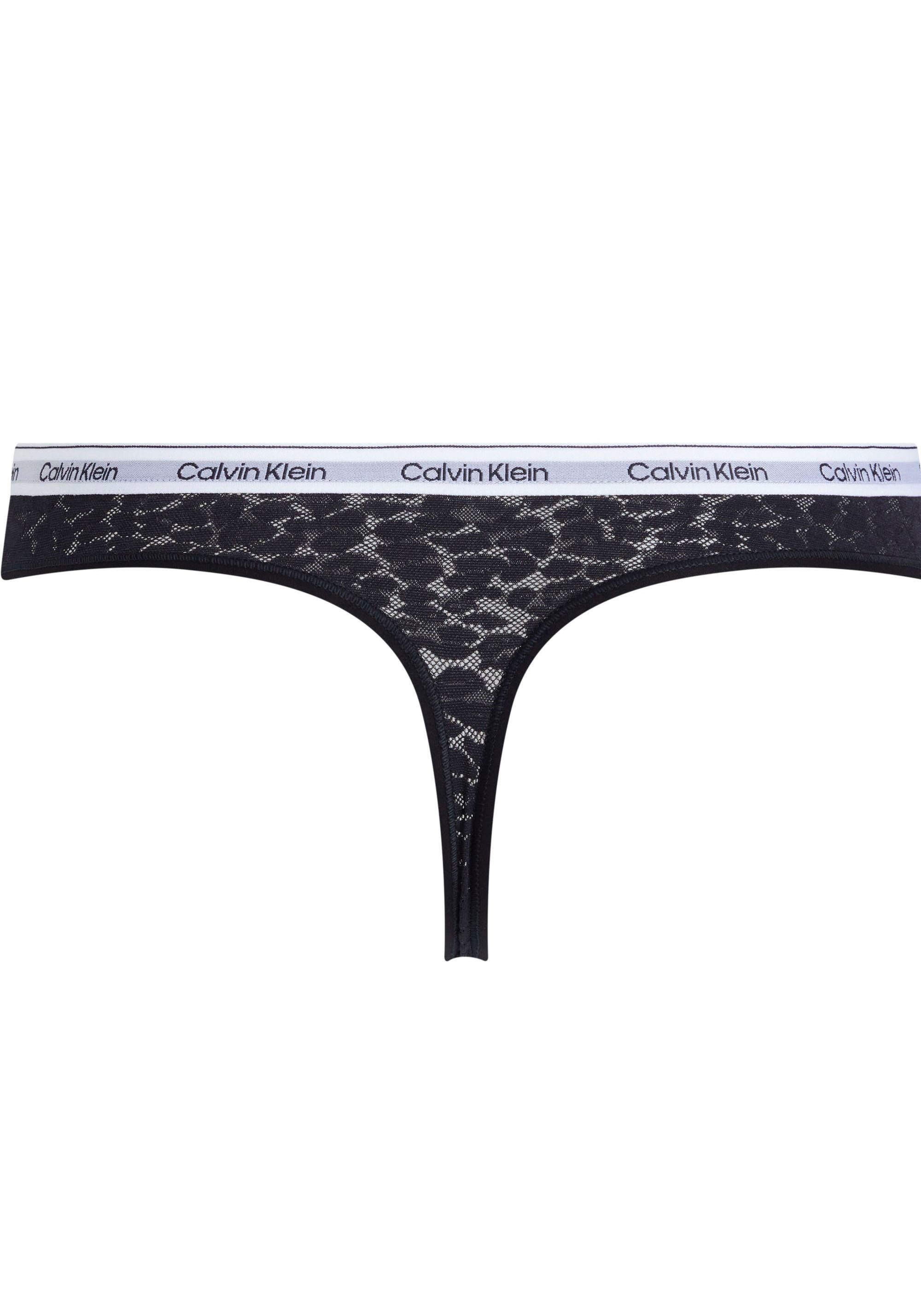Calvin Klein Underwear T-String HIGH LEG THONG mit CK-Logo am Bund – Bild 5 von 5