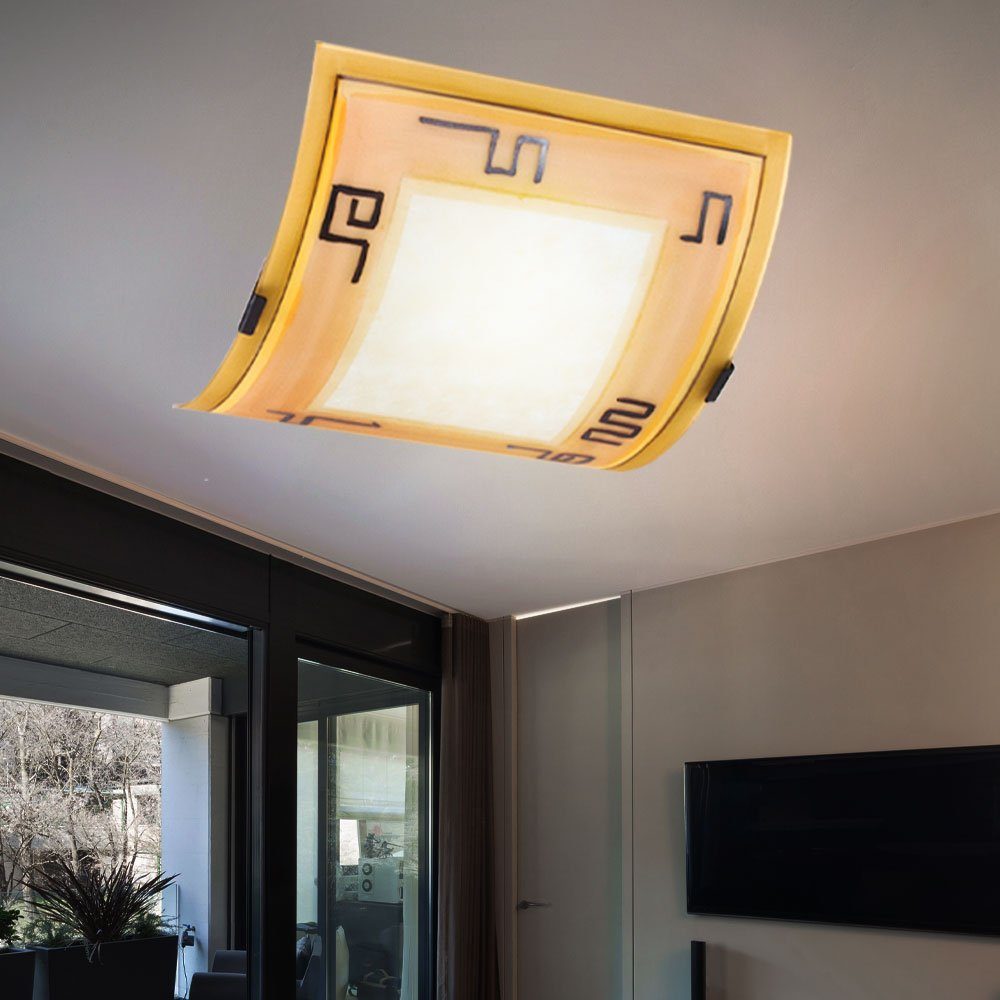 Decken Wand im Leuchte Küchen inklusive, Set LED Strahler etc-shop Wandleuchte, Beleuchtung Glas Leuchtmittel Warmweiß,