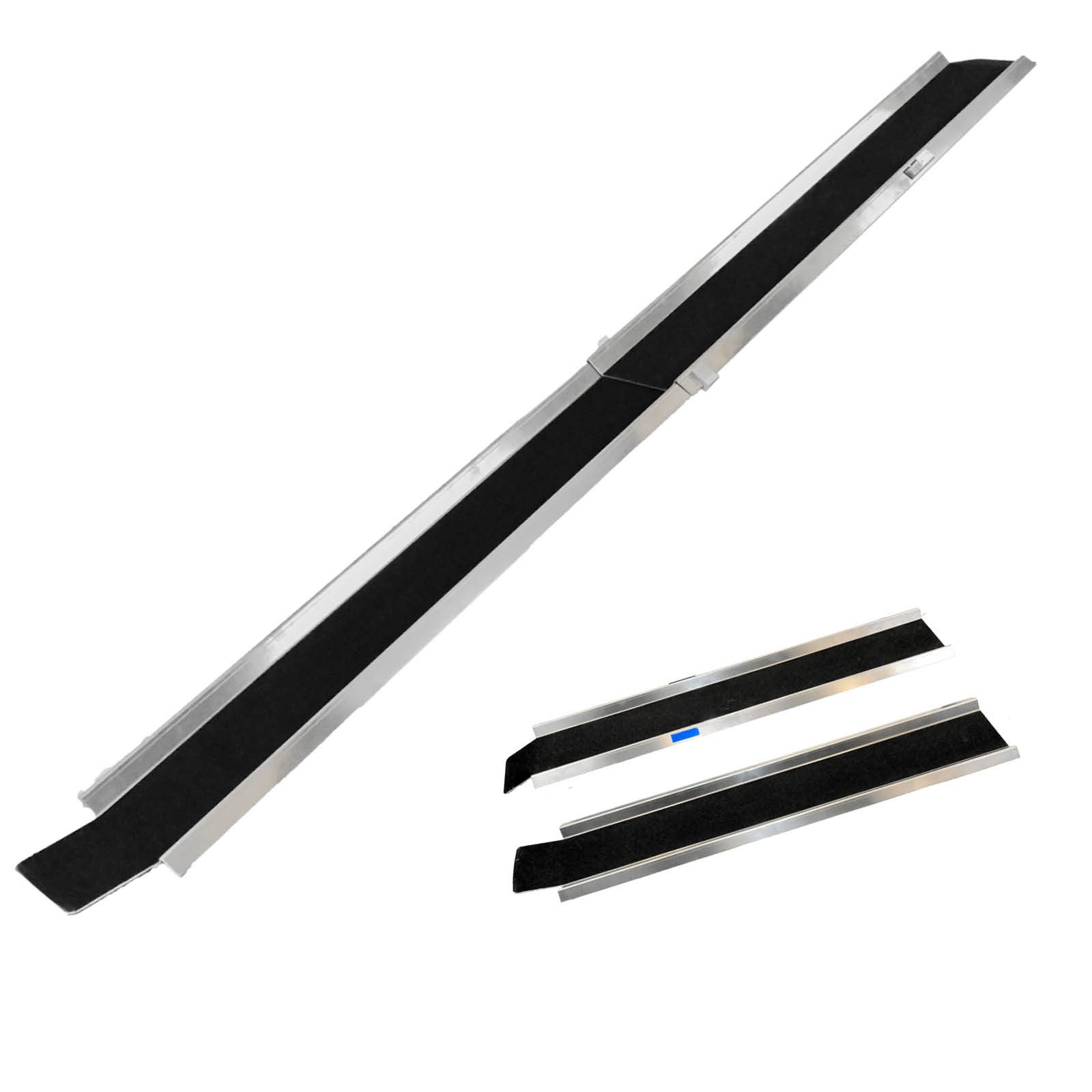 TRUTZHOLM Auffahrrampe Anti-Rutsch Alu Treppenrampe Fahrradrampe 150 - 270 cm verstellbar