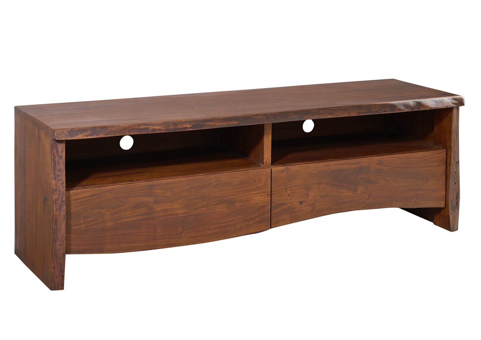 Massivmoebel24 TV-Board (Massivholz), TV-Board Akazie 151x45x50 braun lackiert PURE ACACIA #208