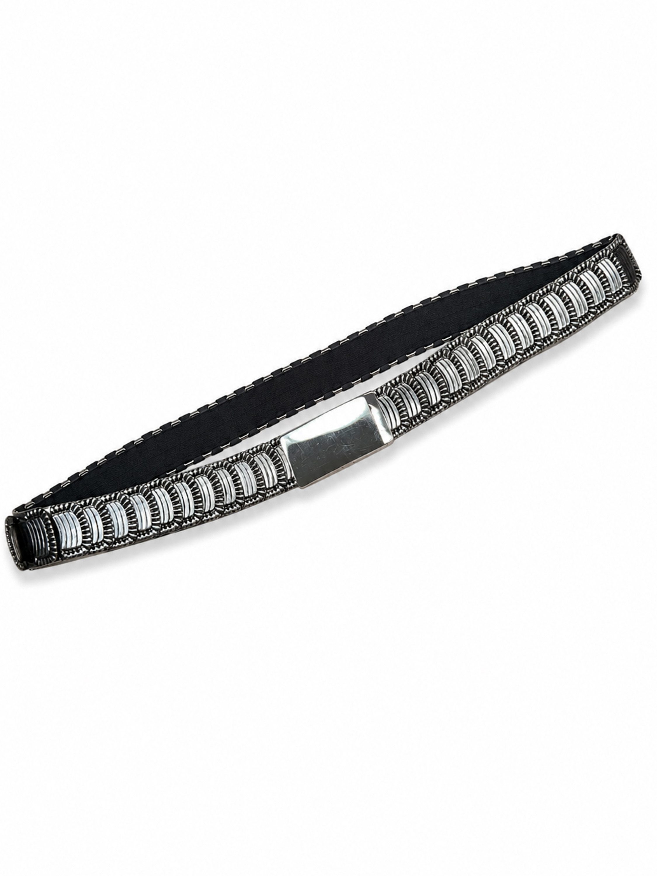COLLEZIONE ALESSANDRO Taillengürtel Scala elastischer Schuppengürtel in Silber