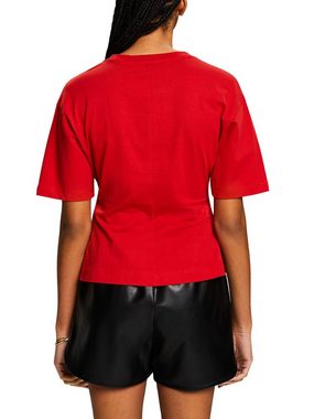 Esprit T-Shirt Tailliertes T-Shirt mit Rundhalsausschnitt (1-tlg)
